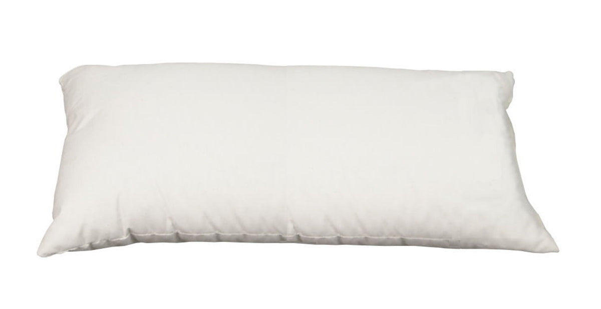Rectangular organic kapok lumbar pillow insert 12x20 vegan cushion with soft support and neutral aesthetic design