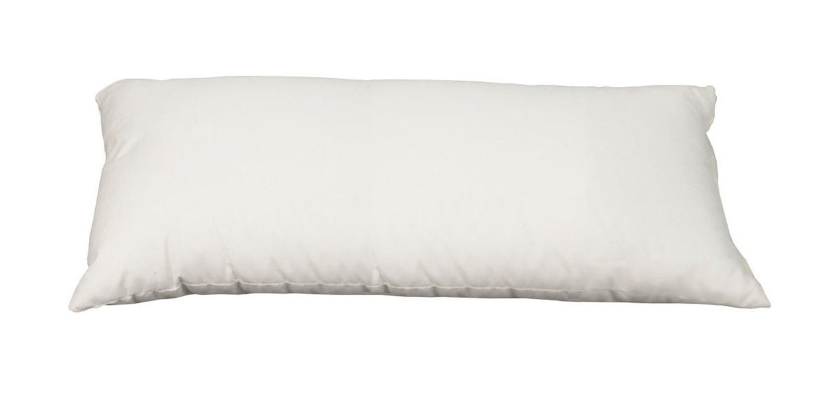 Slim rectangular organic kapok pillow insert vegan lumbar cushion with smooth fabric and natural kapok filling