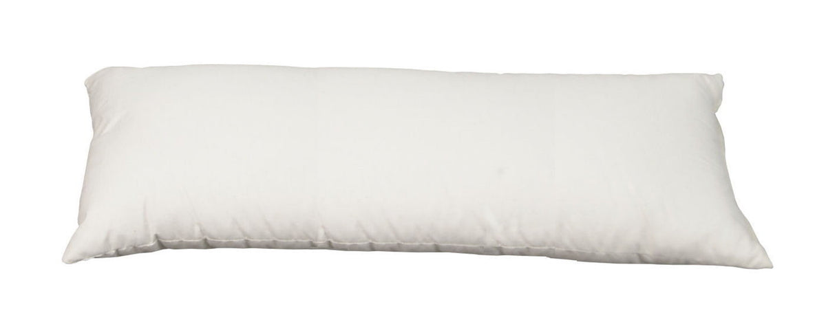 Small rectangular organic kapok pillow insert vegan throw cushion with soft natural fill and neutral fabric cover