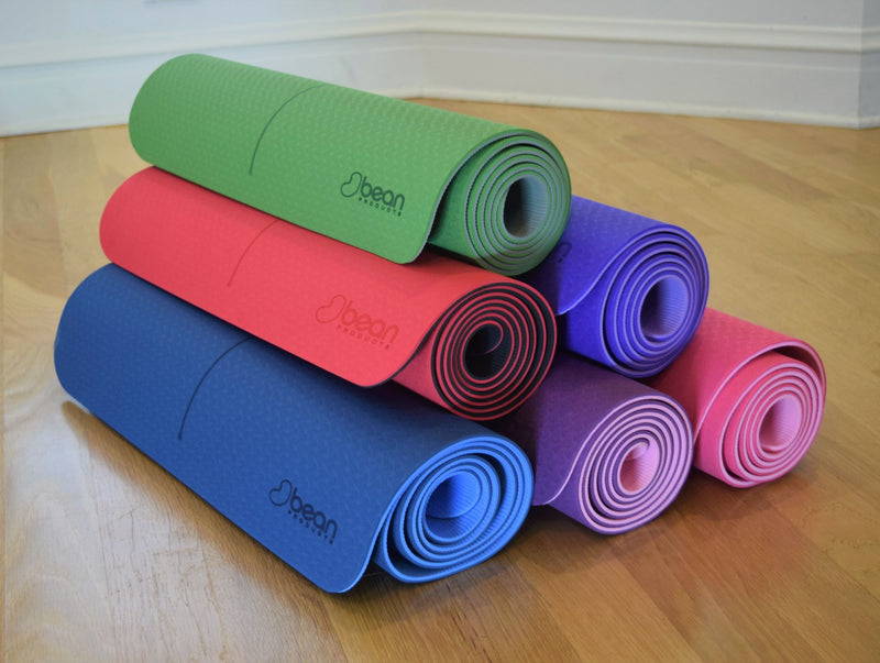 SuperLite TPE Yoga Mat - Laser Symmetry Line with Energy Centering Man –  Bean Products